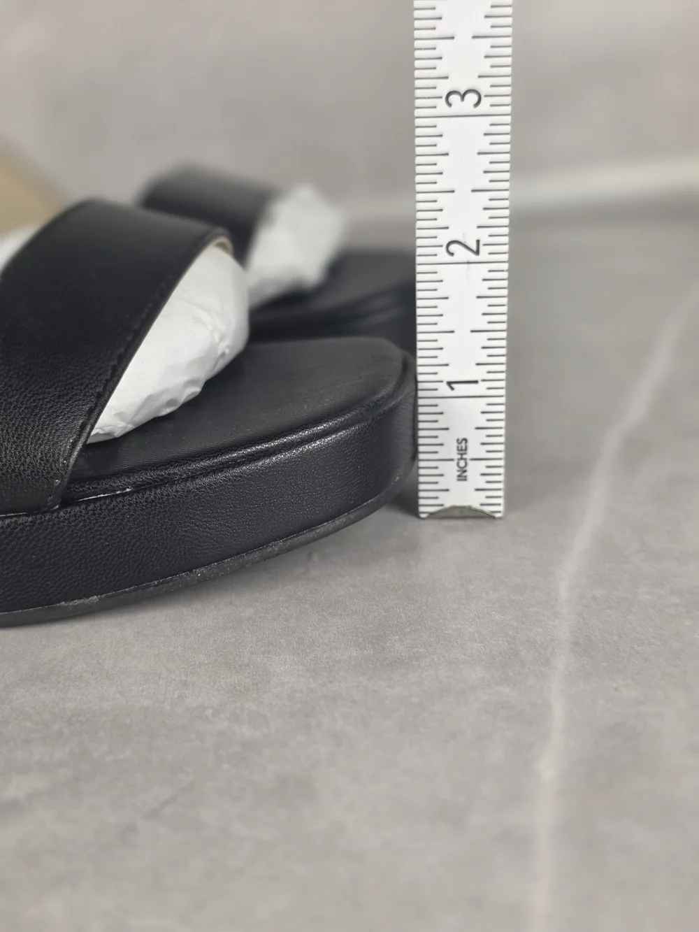 Burudani Black Platform Block Heel Sandals for Women